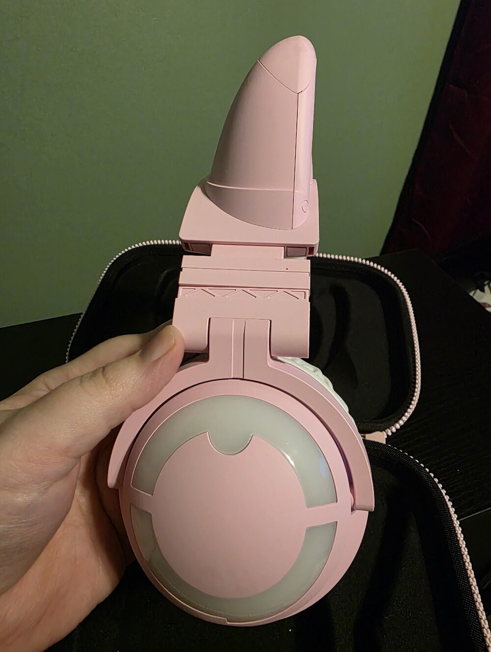 YOWU Pink Cat Ear 3G Wireless Headphones Excellent Condition with Carrying Case - Picture 14 of 16